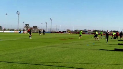 Entrenamiento del Sporting, con Carmona Trabajando en su Recuperación