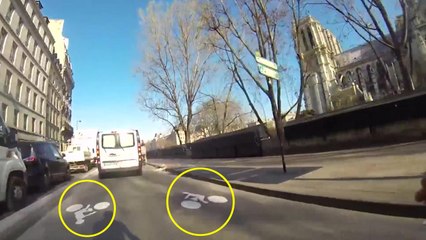 Un cycliste nous montre ce que ça donne de rouler sur une piste cyclable à Paris