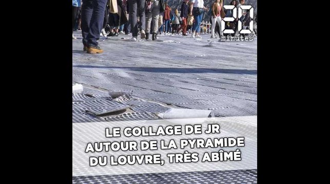 Pyramide du Louvre: Le collage géant de JR abîmé par le soleil et les passants