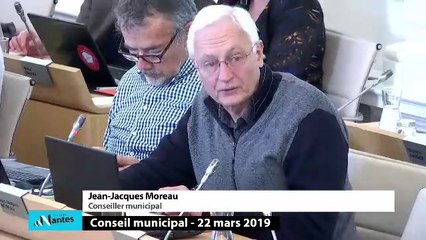 Jean-Jacque MOREAU sur la ZAC du Bas Chantenay  au Conseil Municipale de Nantes du 22 mars 2019