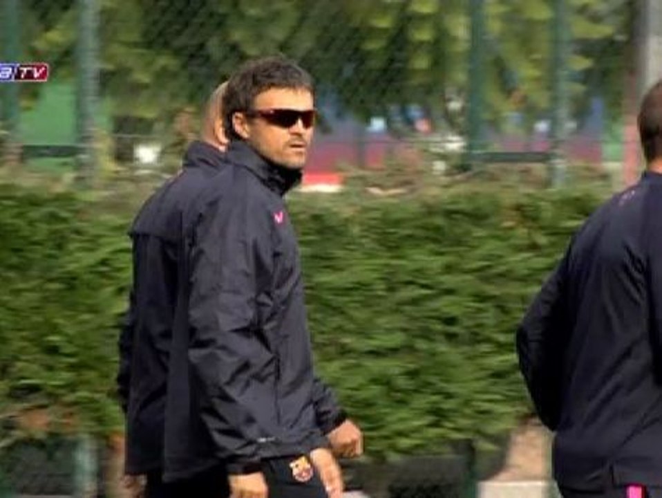Entrenamiento bajo mínimos en Can Barça