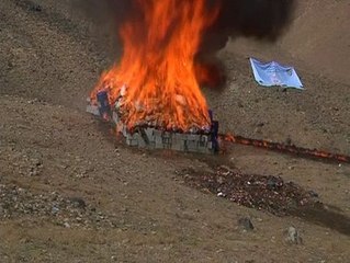 Queman más de 20 toneladas de droga en Afganistán