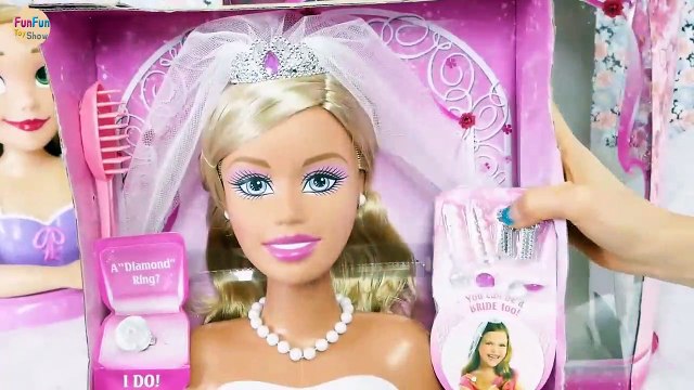 Le géant de la Princesse Raiponce Barbie Poupée Mariée Relooking Fine Gaun pengantin Boneca Vestido de noiva