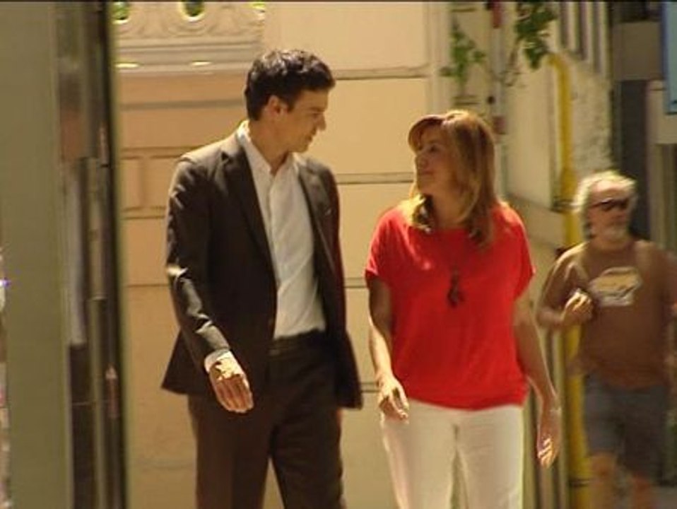 Pedro Sánchez y Susana Díaz llegan juntos a Ferraz