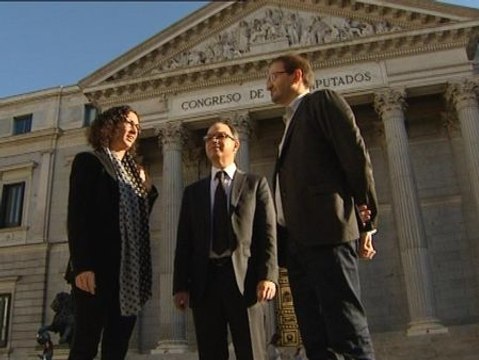 Los representantes del Parlamento catalán llegan al Congreso
