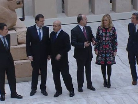Wert, Ignacio González y Rajoy visitan el nuevo Museo Arqueológico Nacional