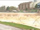 Alerta en León donde se controla el caudal del río Bernesga que se encuentra en niveles máximos