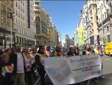 Marcha de los extrabajadores de Telemadrid hasta el Tribunal Supremo en contra del ERE
