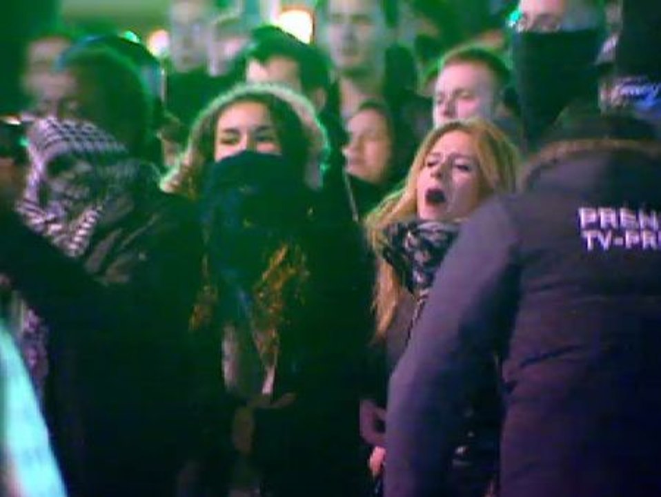 Disturbios aislados en la marcha de estudiantes en Madrid