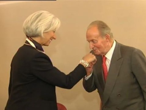 El rey recibe en audiencia a los presidentes del Eurogrupo y del FMI