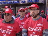 Los trabajadores de Coca-Cola protestan contra el ERE