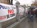 Protesta contra el cierre de Puleva en Sevilla