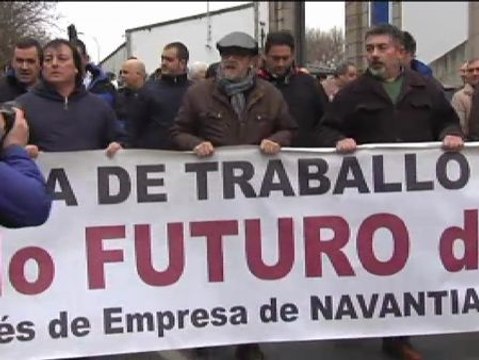 Los trabajadores de Navantía se hacen oír en las calles de Ferrol