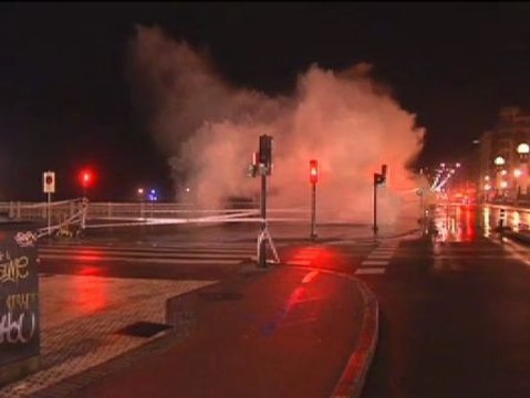 San Sebastián, azotada por las olas