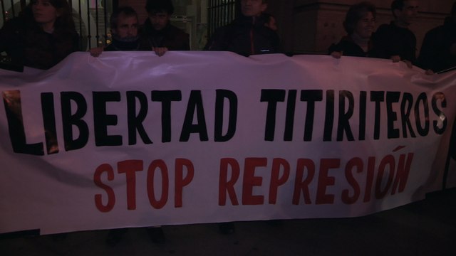 Manifestación en Madrid en apoyo a los titiriteros