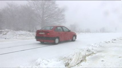 La nieve, protagonista en Huesca, Ávila, Palencia y León