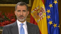 El rey recuerda en su mensaje de Navidad a las víctimas de los atentados en Cataluña