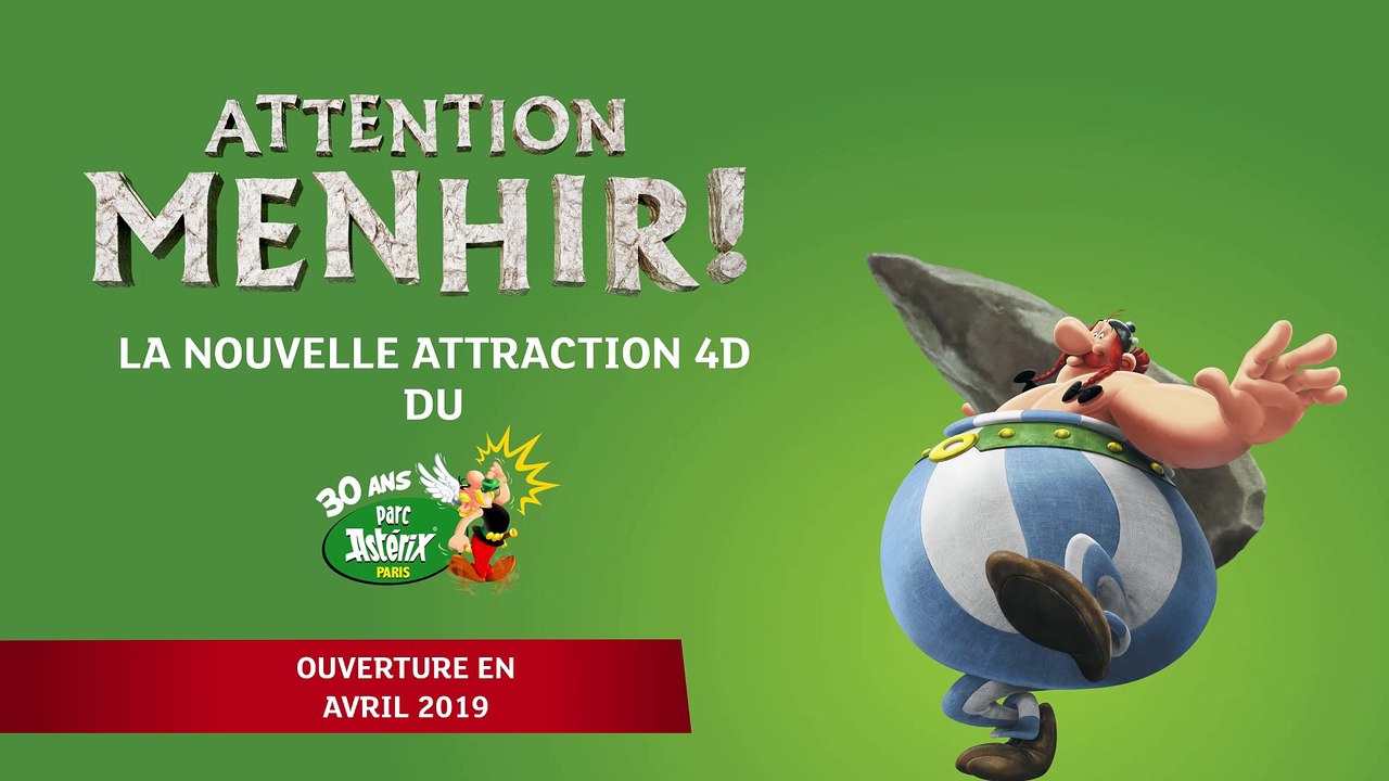 Le Parc Astérix lance sa nouvelle attraction "Attention Menhir !"