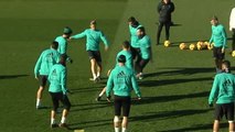 Último entrenamiento del Real Madrid antes del Clásico