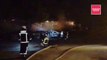 El fuego arrasa una chatarrería en Loeches (Madrid)