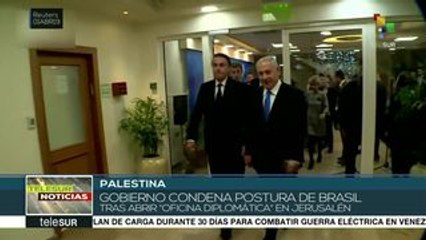 Palestina condena postura de Brasil sobre Jerusalén