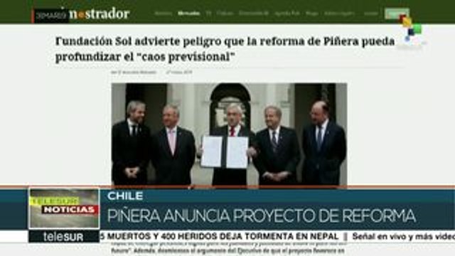 Exigen trabajadores chilenos No Más AFP; quieren repartos solidarios