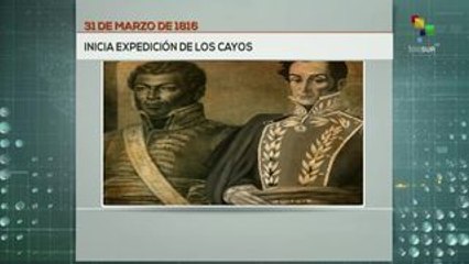 En 1816 Simón Bolívar emprende la expedición de Los Cayos