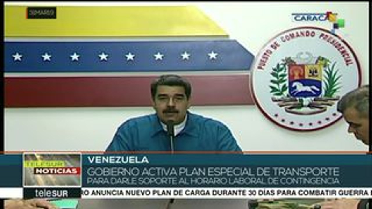 Pdte. Venezuela:El lunes solo se trabajará la mitad de jornada laboral