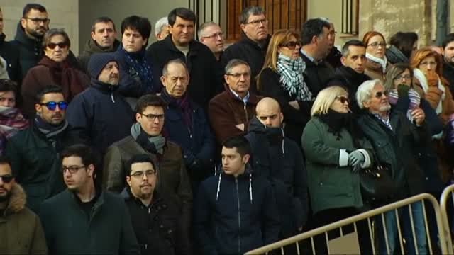 Emotivo adiós en Alcañiz a los dos guardias civiles asesinados en Teruel