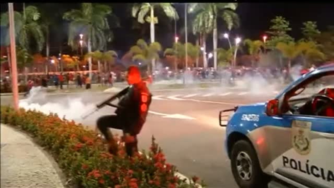 Incidentes entre hinchas del Flamengo e Independiente en la previa de la final de la Copa Sudamericana