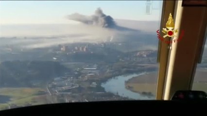 Arde una de las principales plantas de residuos de Roma