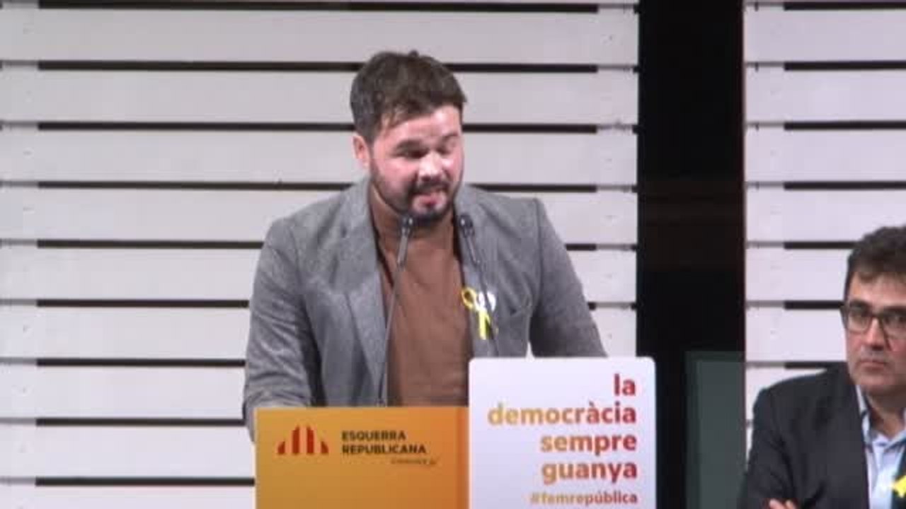 Rufián: "La amenaza está en la Moncloa, en Ferraz y en la sede de Ciudadanos"