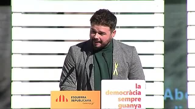 Rufián: Nosotros nos presentamos a las elecciones en legítima defensa por respeto a quienes votaron heroicamente el 1O