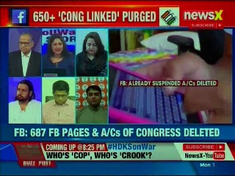 687 Facebook Pages and Accounts of Congress Deleted; FB's Pre-Poll War against Fake News