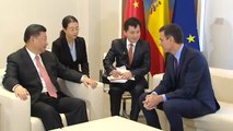 Sánchez recibe en Moncloa al presidente de la República Popular China, Xi Jinping