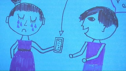 Niños dibujan el horror de la violencia de género