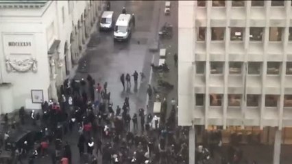 Disturbios en Bruselas durante la grabación de un vídeo musical