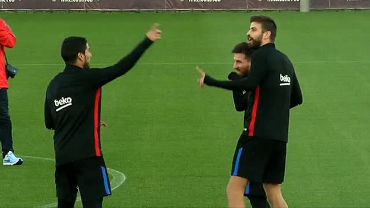 Último entrenamiento del FC Barcelona antes de enfrentarse al Leganés