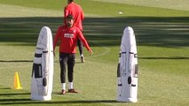 El Atlético prepara el derbi durante el parón de selecciones