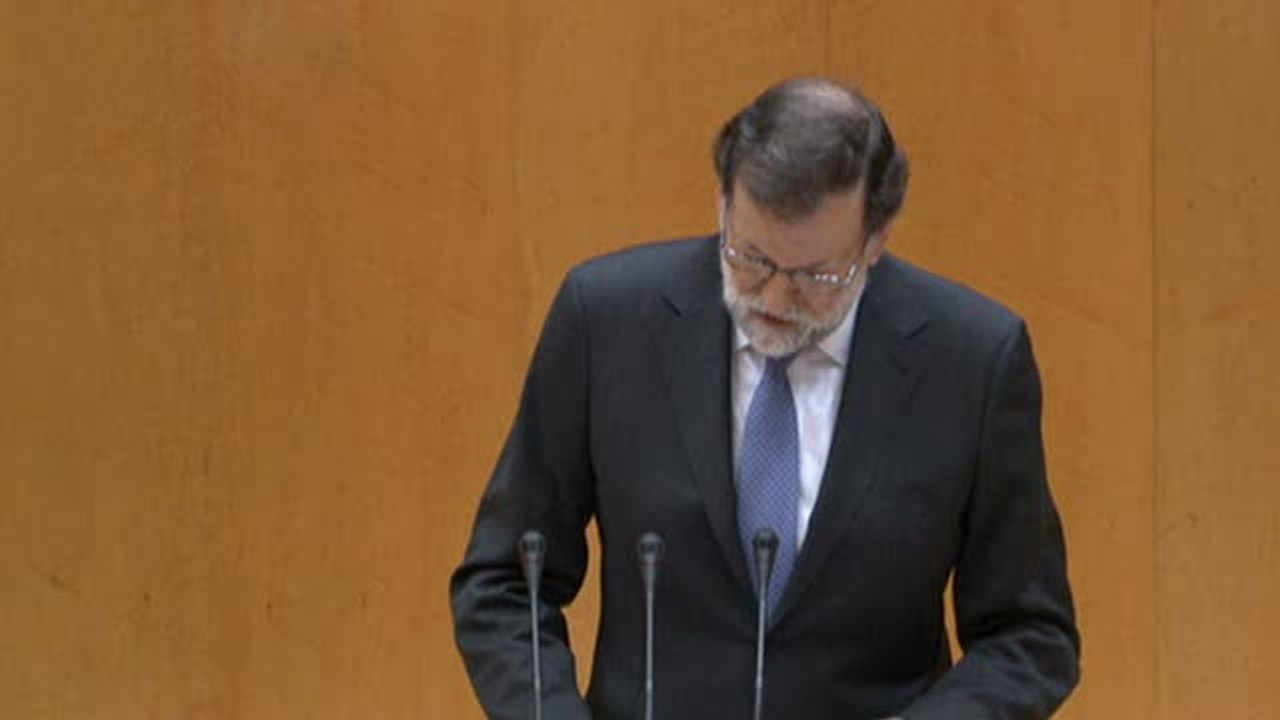 Rajoy: "No hay alternativa al 155, estamos ante una violación palmaria de la democracia"