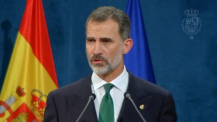 Felipe VI: "España tiene que hacer frente a un inaceptable intento de secesión"