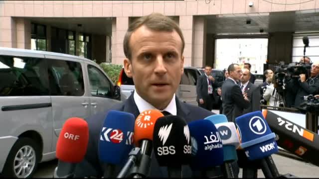 Merkel y Macron expresan su apoyo a Rajoy en Bruselas