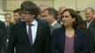 Puigdemont preside la concentración contra el encarcelamiento de Sánchez y Cuixart