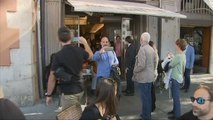 Puigdemont pasea como un héroe por las calles de Girona