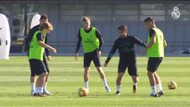 Bale vuelve a los entrenamientos, aunque en solitario