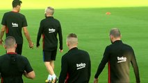 El Barça prepara el partido de Liga de este sábado ante el Málaga