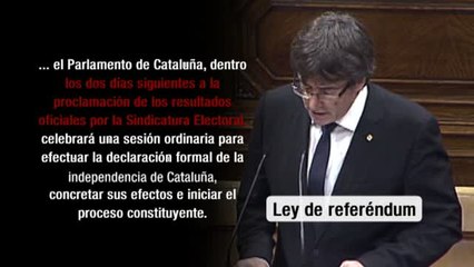 Puigdemont se salta su ley del referéndum