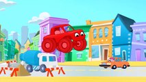 My Red Garbage Truck's Weekend Day - My Magic Pet Morphle Truck and Vehicle videos