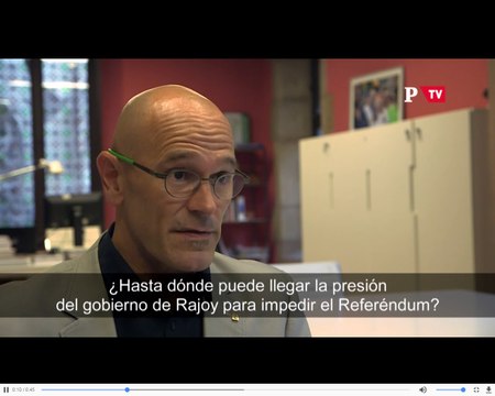 Entrevista a Raül Romeva : ¿Hasta dónde puede llegar la presión del Gobierno para impedir el referéndum?