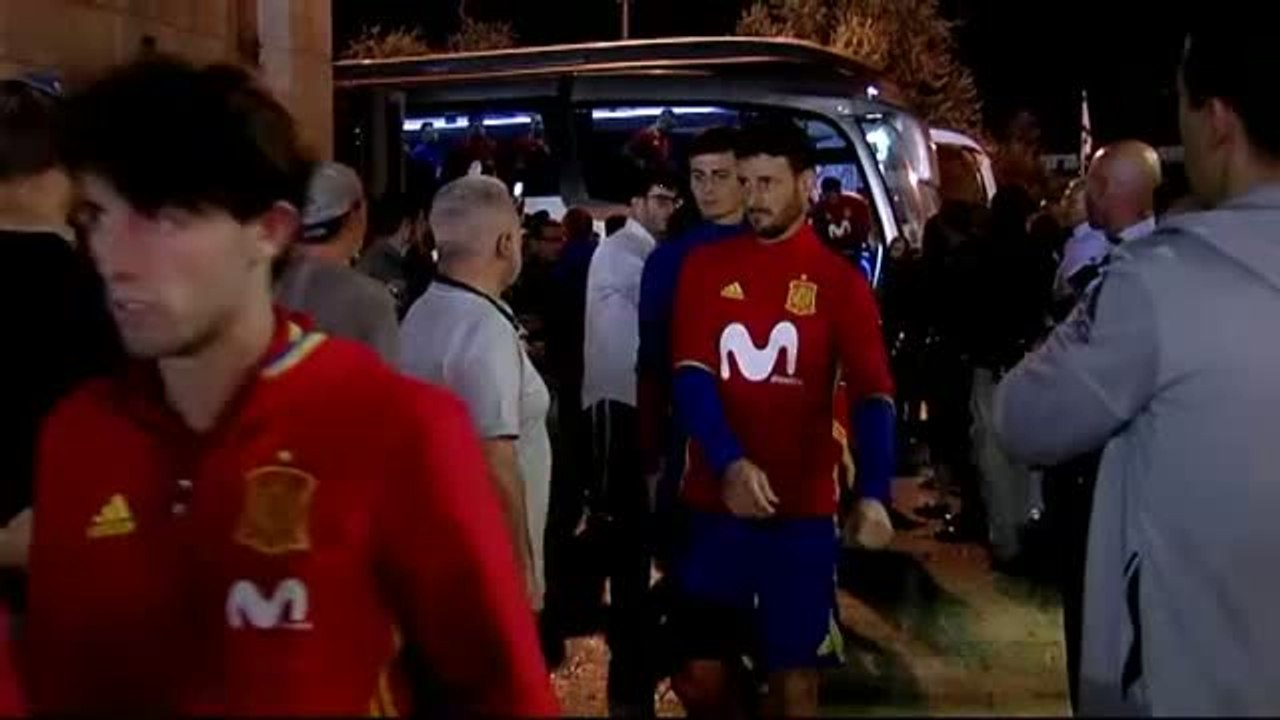 La selección española visita el Muro de las Lamentaciones